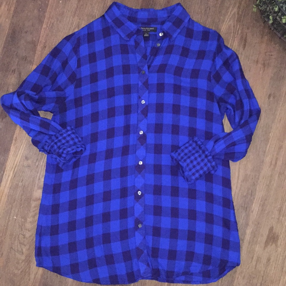 BR blue and black buffalo flannel